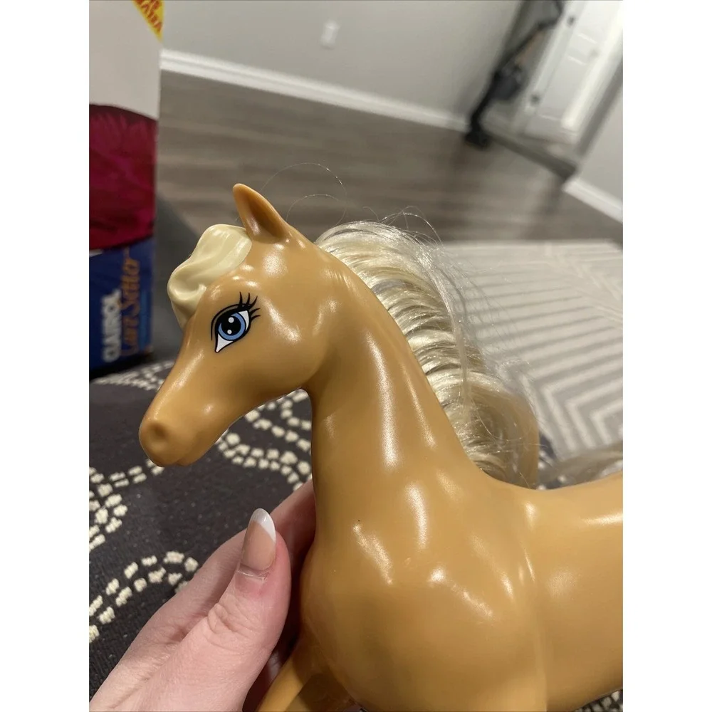 Mattel Barbie Light Brown Plastic Horse 9.75